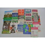 A collection of football programmes including the