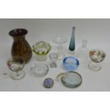 A small collection of various glassware including