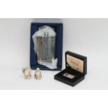 A silver plated hip flask by Parkin silversmiths d