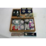 A collection of silver Victorian coins along with