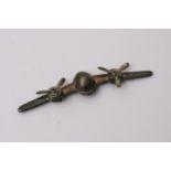 An unusual sterling silver brooch, as hallmarked,