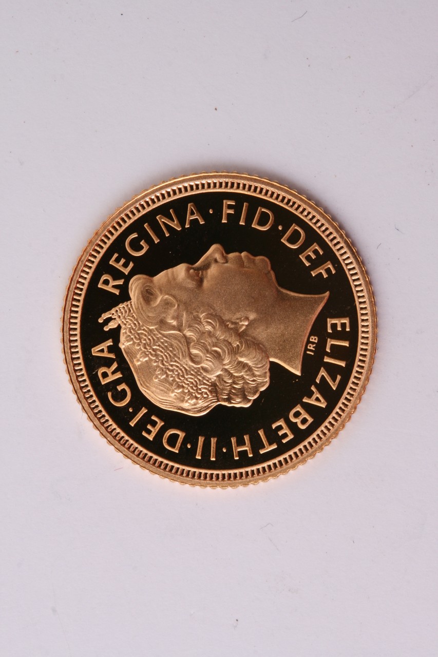 A 1999 Gold Proof half Sovereign in a fitted case