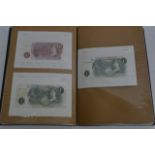 An album of bank notes from the 1930s onwards incl
