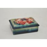 A Walter Moorcroft Anemone pattern trinket box, fu