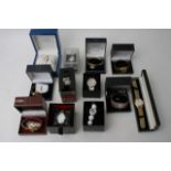 A box containing various watches, Rotary Morgan