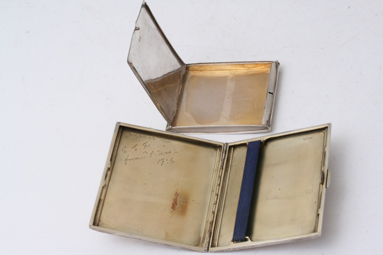 Two silver cigarette cases. - Image 3 of 5