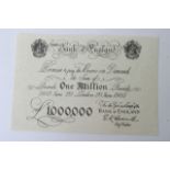 A novelty bank of England £1,000,000 one million p