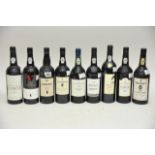 Nine bottles of port including Sandeman Vintage 19