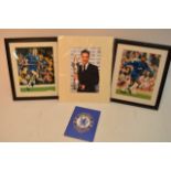 A collection of Chelsea FC photos with signatures,