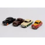 4 unboxed Dinky Toys No.62 Ford Zephyr, No.161 Austin Somerset, No.176 Austin A105, and 39c