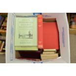 A large box containing an interesting collection of books on the history of Essex including
