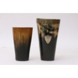 Two horn beakers.