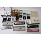 A box of costume jewellery including boxed sets et