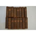 Sixteen leather bound 18th century volumes of 'Ciceronis Opera' by M. Tullii including some Glasguae