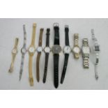 A collection of nine quartz watches and one wind up watch to include Pulsar and Accurist