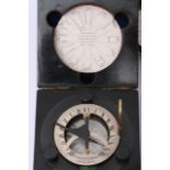 A rare, unusual and interesting brass Charles Nephew & Co Calcutta horizontal sun dial clock