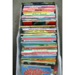A collection of 1960's - 70's children annuals including Dr Who, captain scarlet, Noddy, Lenny the