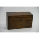 A small oak letter desk box