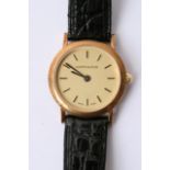 A boxed lady's Mappin and Webb 9ct gold wristwatch