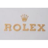 A set of gilt metal Rolex advertising letters