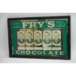 A Fry's Chocolate advertising mirror depicting a young boy captioned 'Desperation, Pacification,