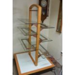 A six shelf shop display unit, approx 175cm x 100cm x 100cm.