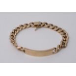 A gents 9ct gold I.D. bracelet, approx 50.7g.