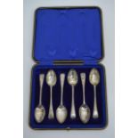 Victorian set of Sheffield silver hallmarked spoon