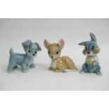 Three Wade blow-up Disney figures comprising of Bambi, Thumper and Scamp.