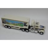 An unboxed American Big Rig and Trailer "Bandag Trans Europe" made by Nylit corporation, Rockford,