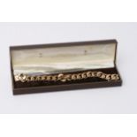 A large 9ct gold gents bracelet, approx 107.2g.