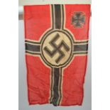 A German WW2 Style battleflag measuring 55x95cm