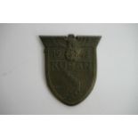 A German WW2 Style Kuban Armshield with backplate