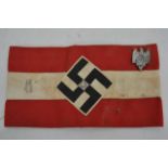 A German WW2 Style Hitler Youth badge with armband