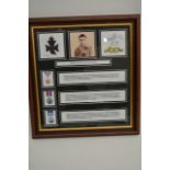 A framed display relating to Rifleman Frederick Mu