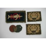 A British Commando Badge and other various items