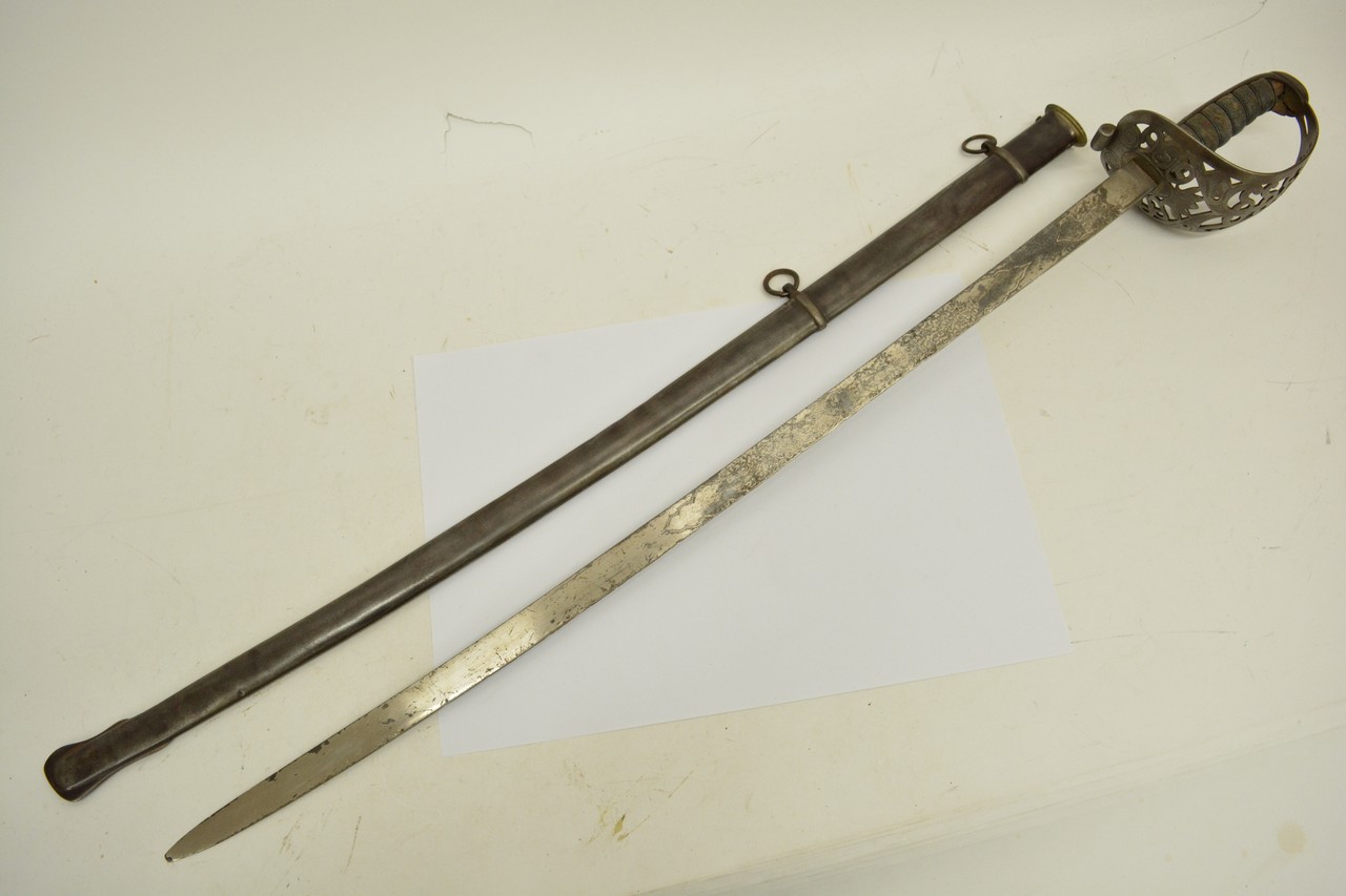 A 19th Century dress sword and scabbard. - Image 2 of 5