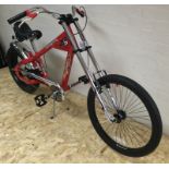 A bespoke made red BMX 'Stingray' chopper bike.Thi