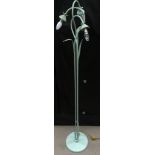 A floorstanding green metal 'palm tree' lamp.Appro