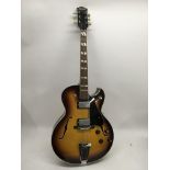 A rare 1960's Jedson arch top electric guitar in t