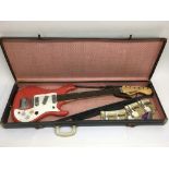 A Watkins Rapier 3 pick up electric guitar in red