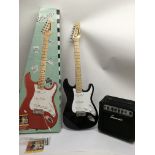 A Starmaker Stratocaster style electric guitar wit