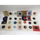Two boxes of various 7 inch singles including Elvi
