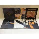 A collection of LPs by various artists including L