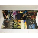 A collection of Jimi Hendrix LPs including 'The Cr