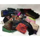 A quantity of assorted vintage scarves