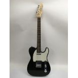 A Performer telecaster style guitar in black with