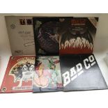 A collection of various LPs including 'Humble Pie