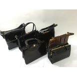 A collection of six vintage Kelly handbags