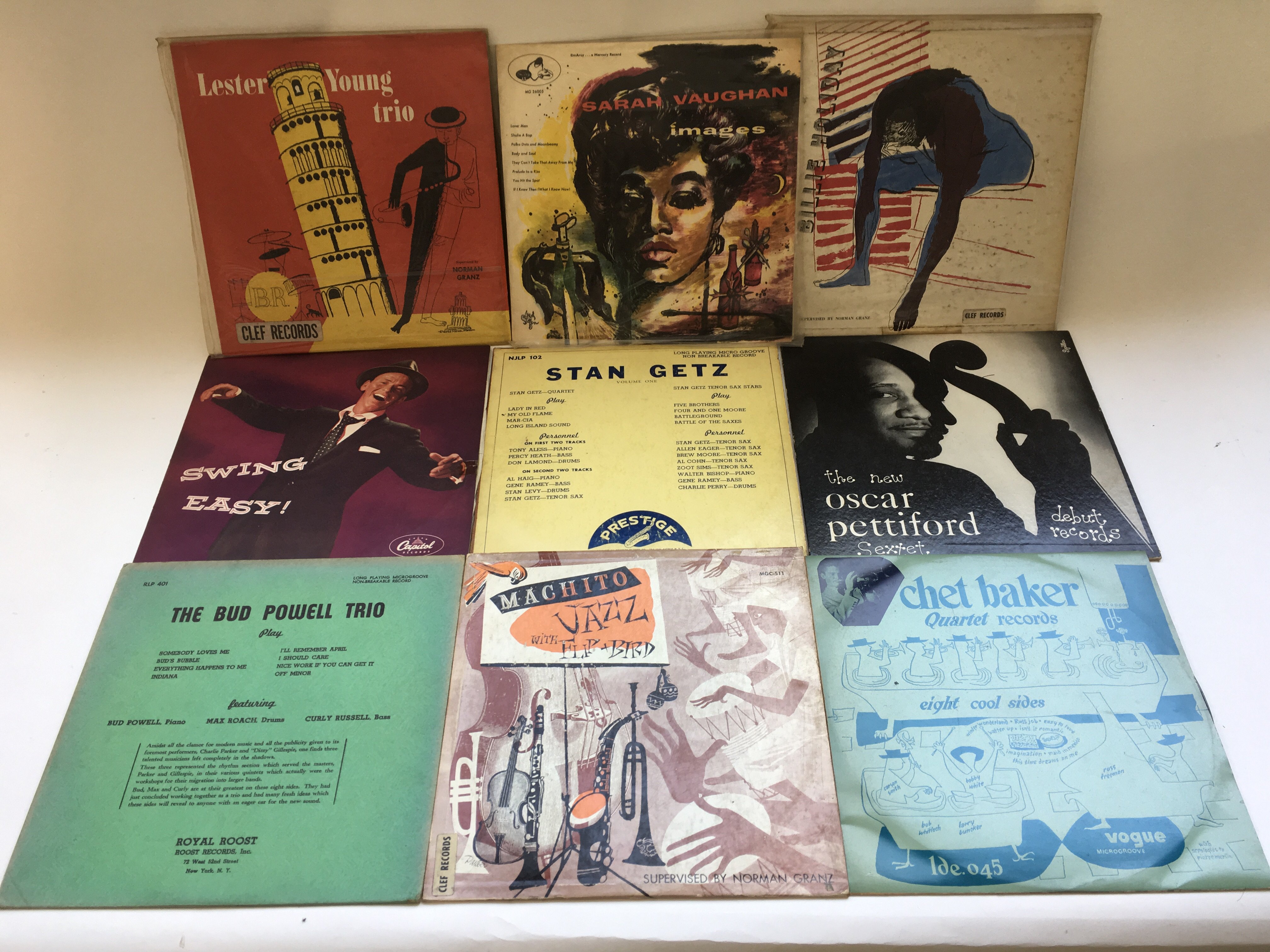 A collection of 10 inch Jazz vinyl records by vari